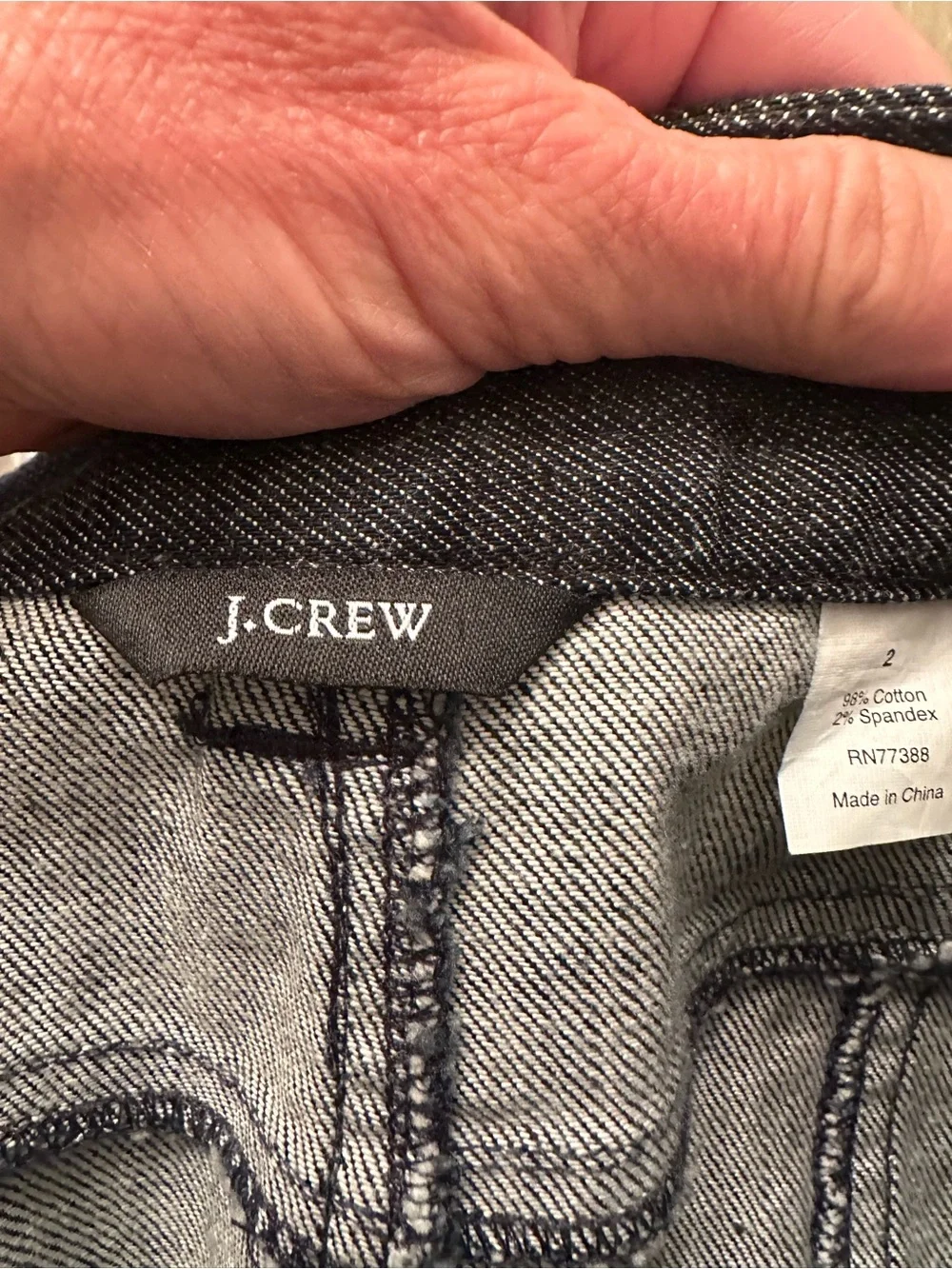 J. Crew Dark Gray Denim Midi Skirt